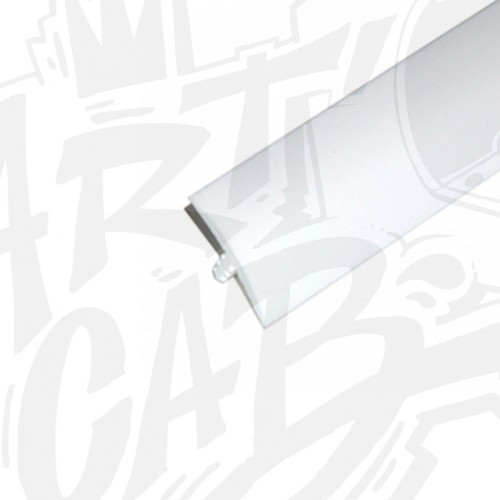 Chute de T-molding 19mm blanc - 4 mètres