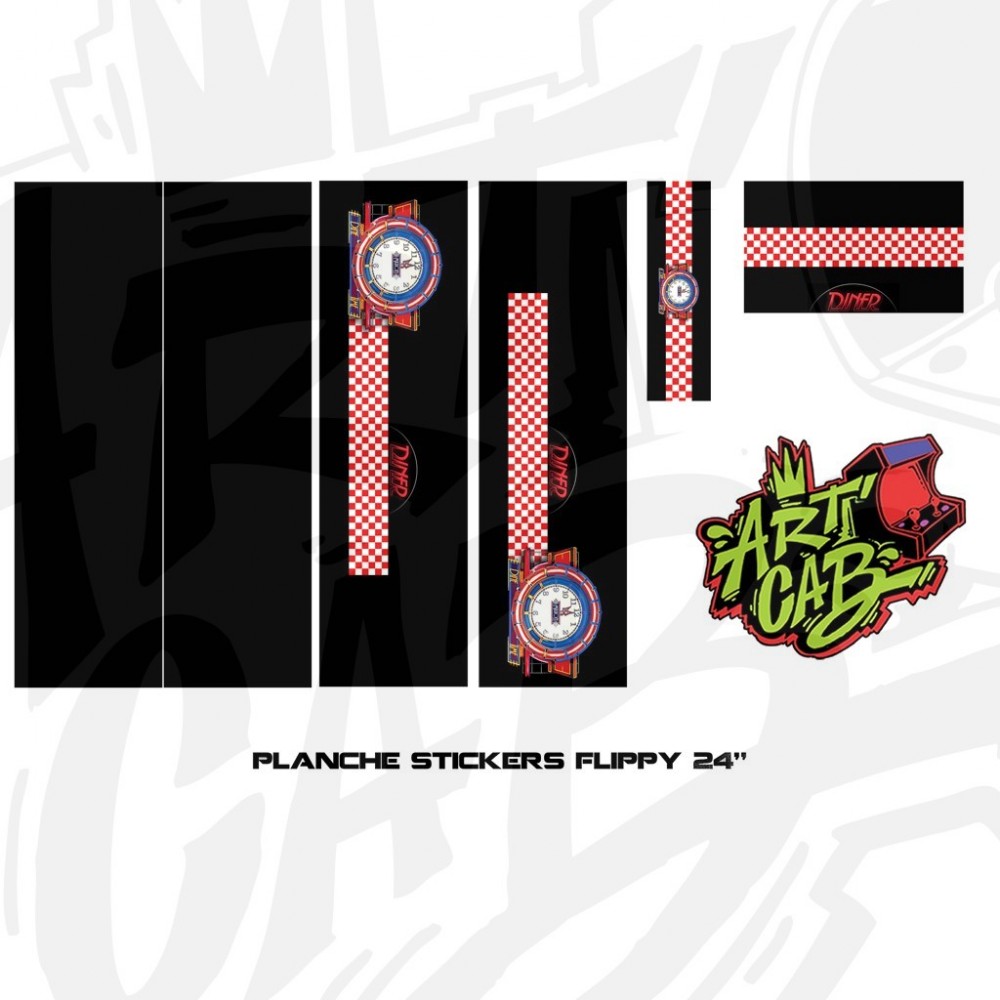 Planche Stickers Flippy 24" - DINER