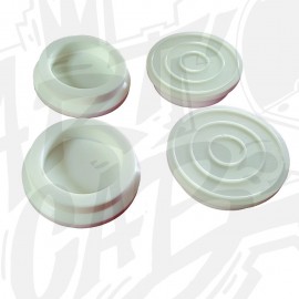 Patins Silicone pour vérin de pied x 4 - Blanc