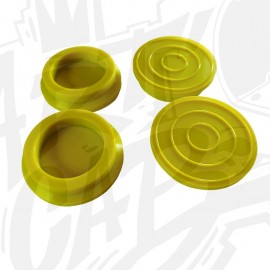 Patins Silicone pour vérin de pied x 4 - Jaune