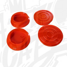 Patins Silicone pour vérin de pied x 4 - Orange