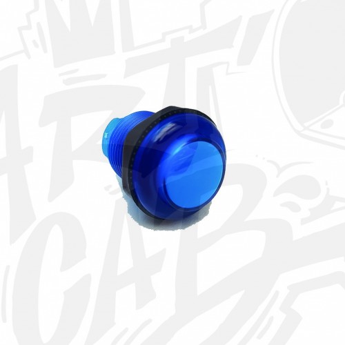 Bouton lumineux transparent 28mm Bleu AIO