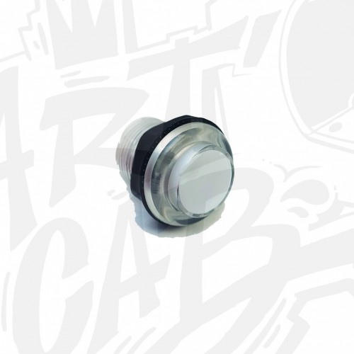 Bouton lumineux transparent 28mm Blanc AIO