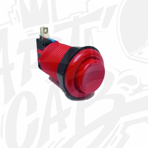 Bouton incurvé 28mm - Rouge