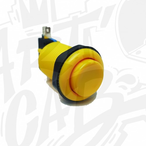 Bouton incurvé 28mm - Jaune