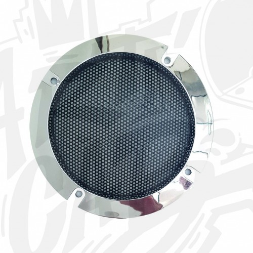 Grille  haut parleur 120mm - Chrome