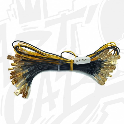 Cable d'alimentation molex pour boutons lumineux - 30 boutons - Cosses 6.4mm