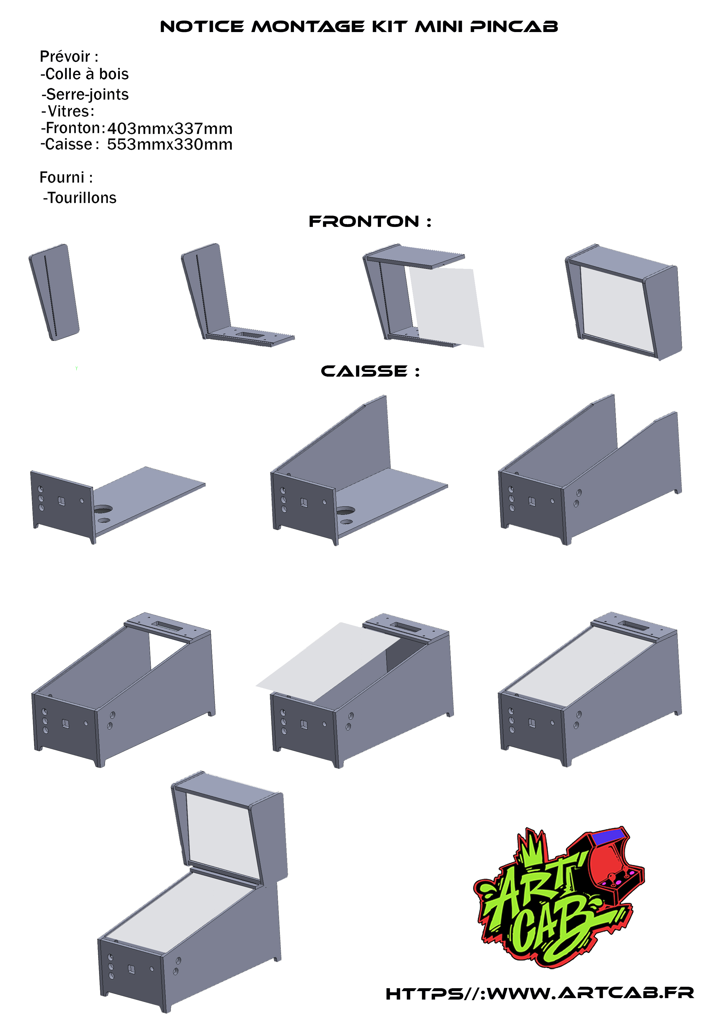 Kit mini pincab 24'' - Art'Cab